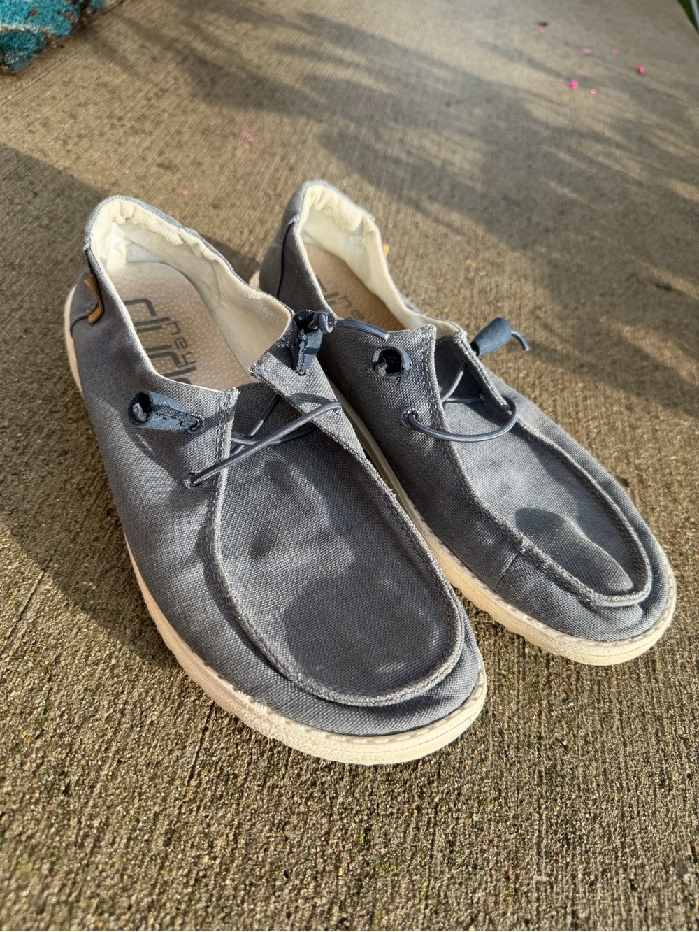 Casual denim blue Canvas Women’s Hey dude Shoes